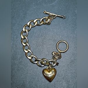 Chic Gold Heart Link Bracelet